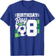 Soccer Birthday Party - 8 Year Old Boy - 8th Birthday T-Shirt - T-Shirt | Royal