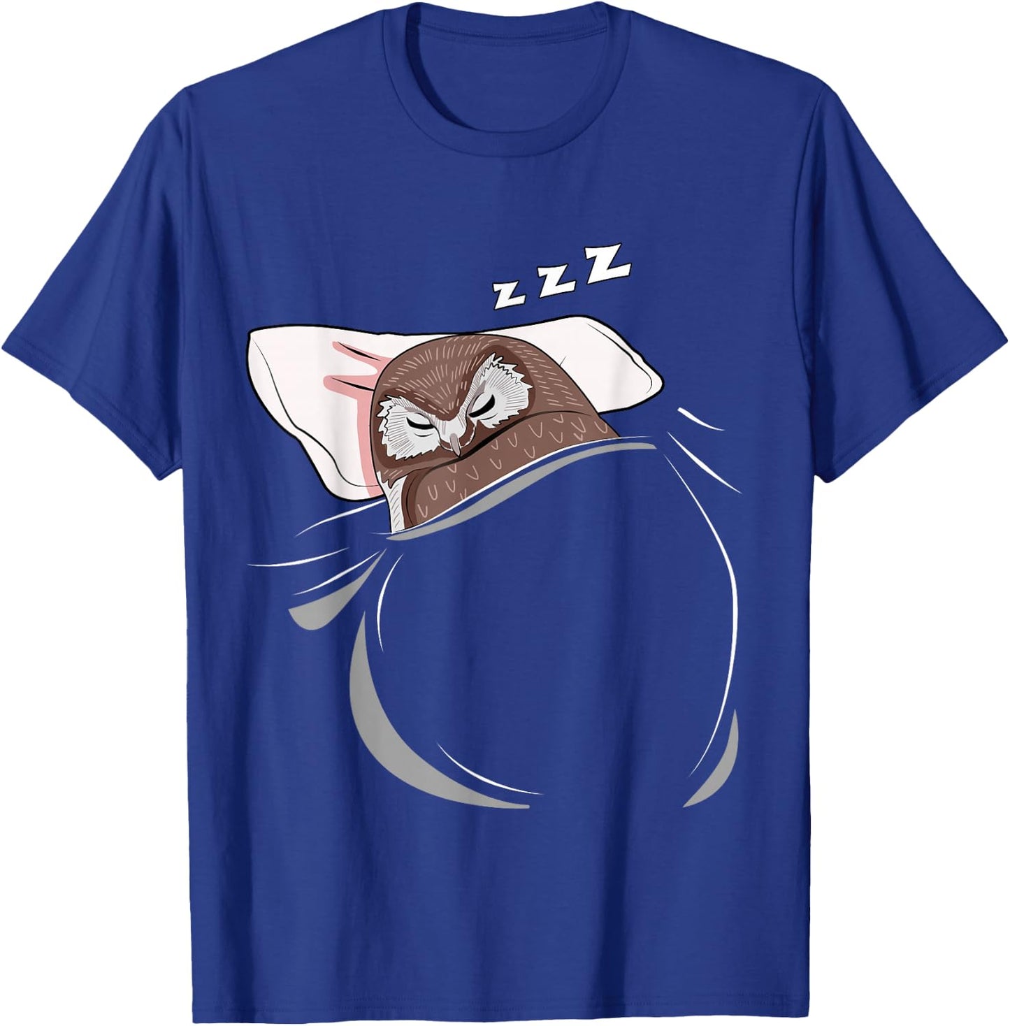 Owl Sleeping Animal Pajamas Nap PJs Outfit Gift Owl T-Shirt - T-Shirt | Royal