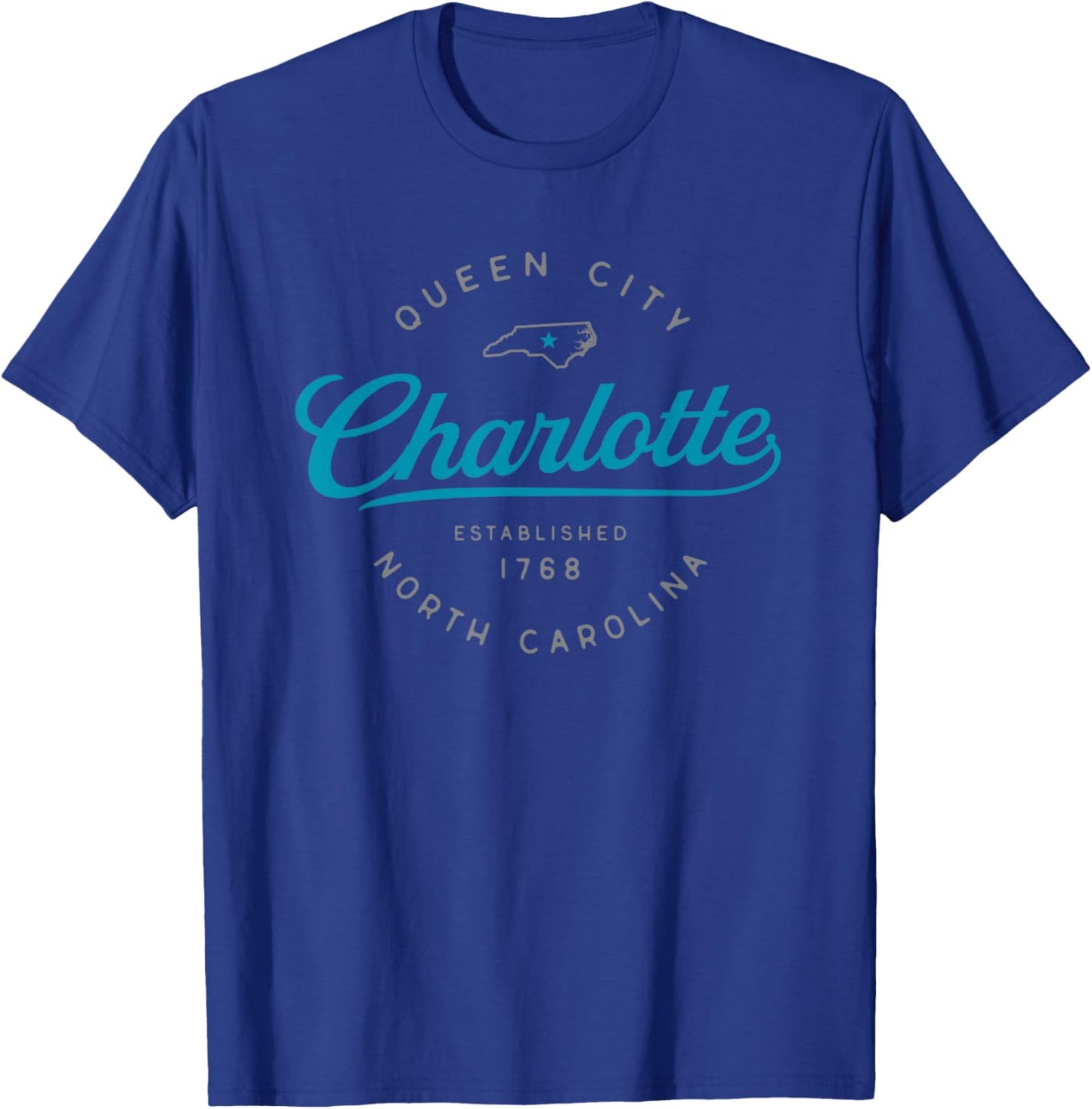 Charlotte NC Queen City North Carolina T-Shirt - T-Shirt | Royal
