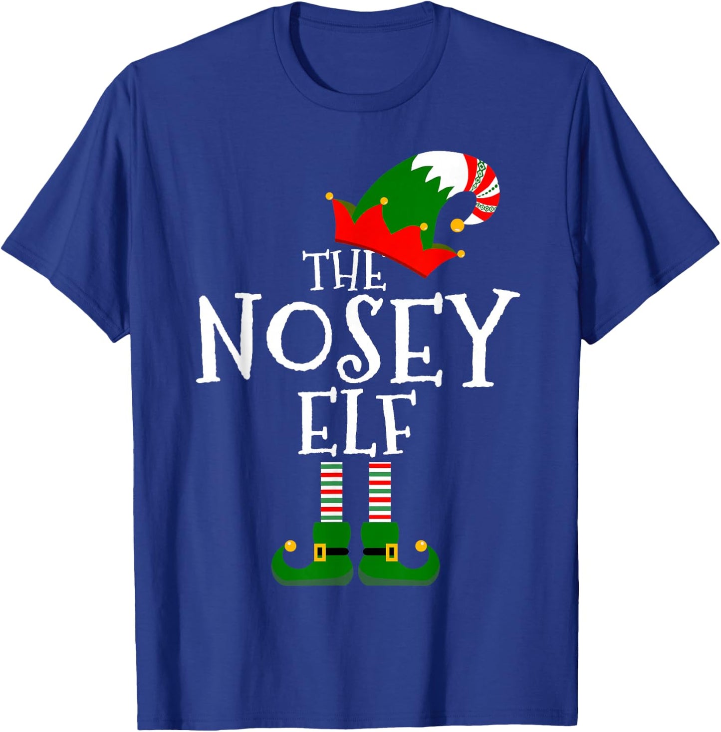 The Nosey Elf Costume Matching Family Group Gift Christmas T-Shirt - T-Shirt | Royal