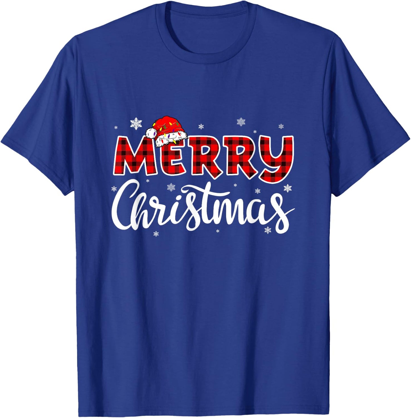 Merry Christmas Reindeer Xmas Family Women Men Funny T-Shirt - T-Shirt | Royal