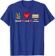 Peace Love Slot Machine T-Shirt - T-Shirt | Royal
