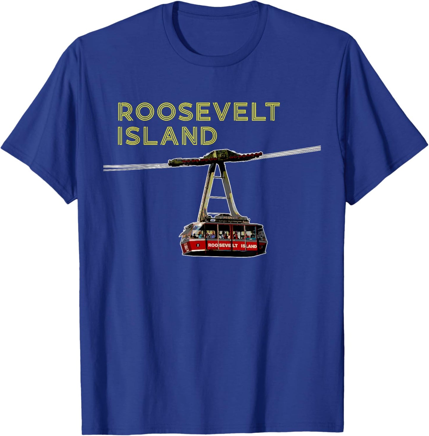 Roosevelt Island Tramway New York NYC Neighborhood Retro T-Shirt - T-Shirt | Royal