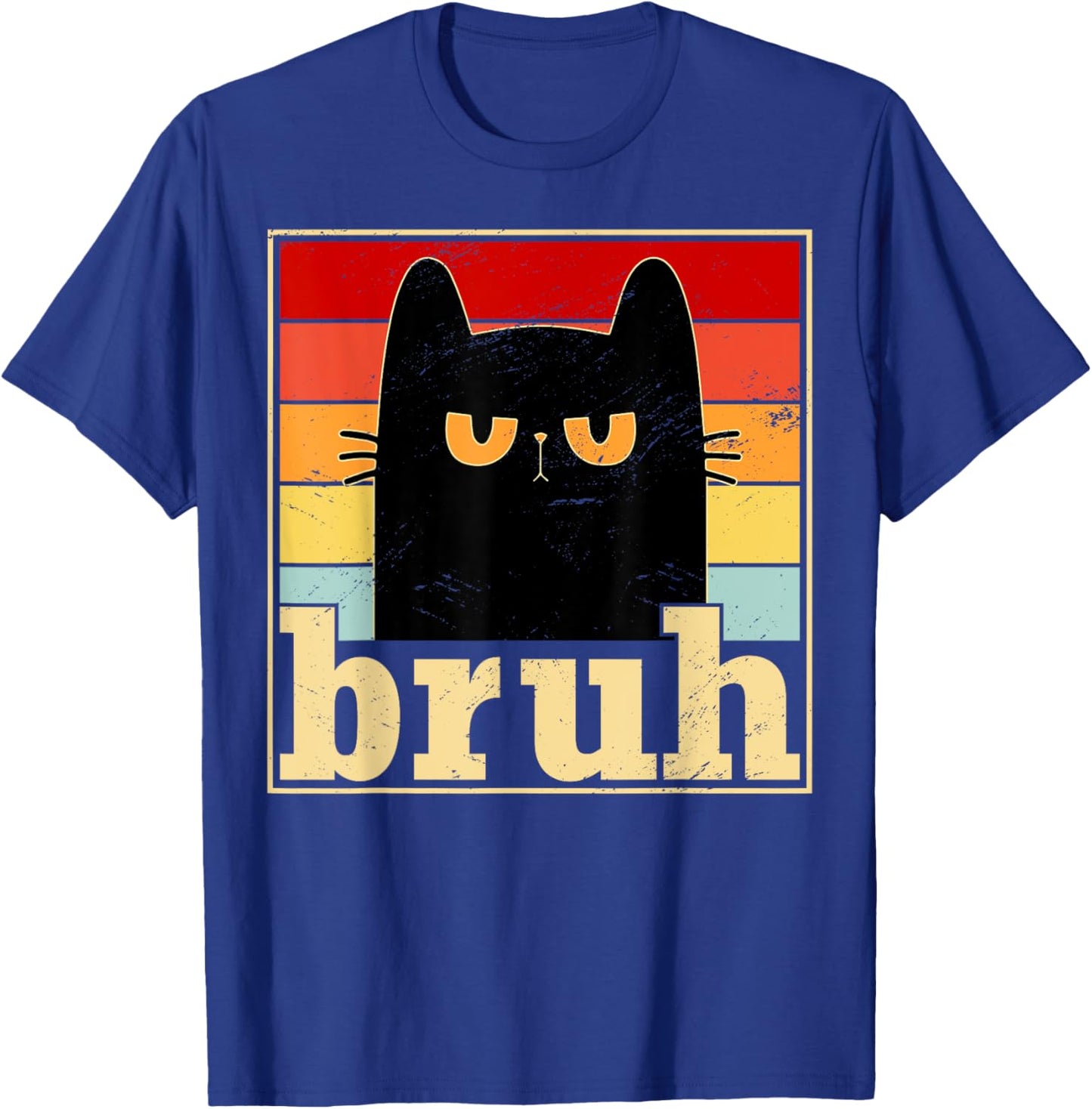 Funny Bruh Cat Meme Shirt for Teens Boys Girls Men Women T-Shirt - T-Shirt | Royal