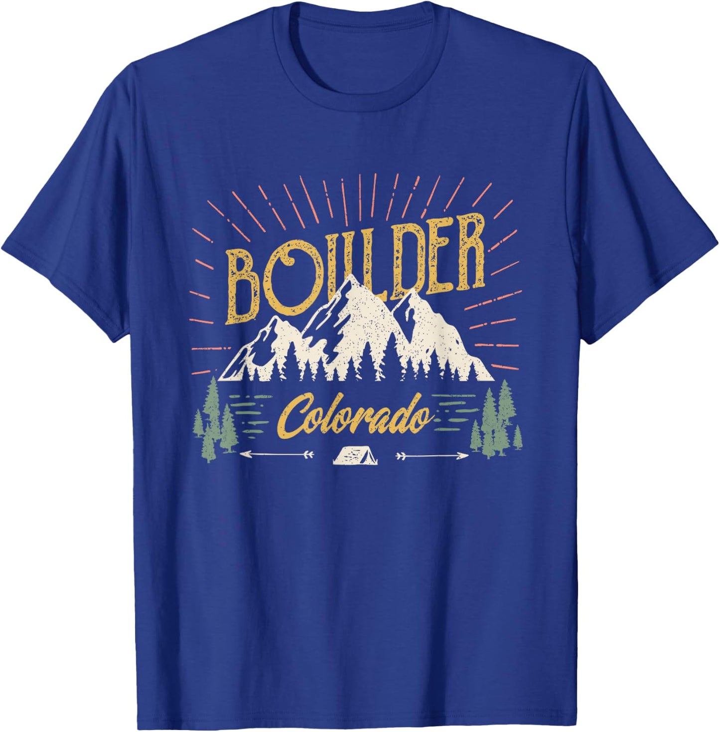Mountains Boulder Colorado - Boulder CO T-Shirt - T-Shirt | Royal