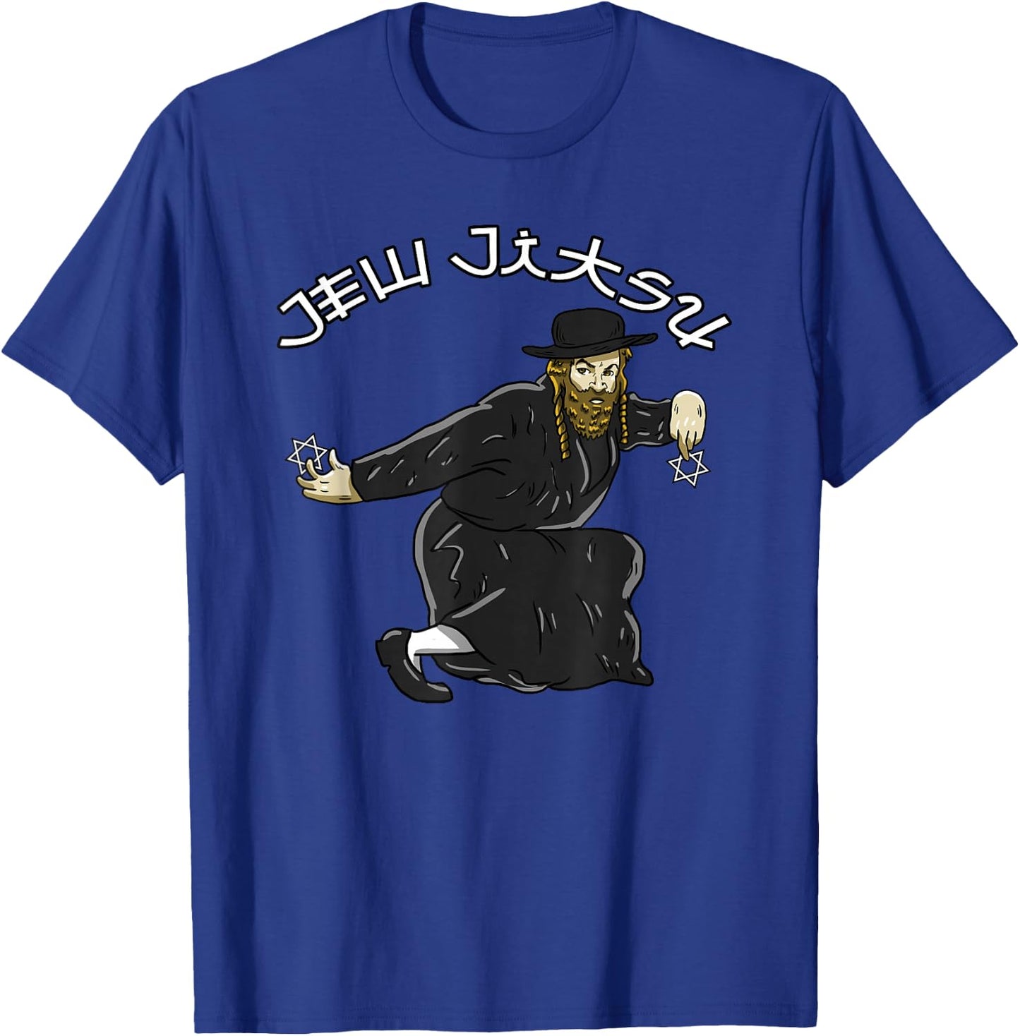 Jew Jitsu Karate Funny Hanukkah Jiu Jitsu Martial Arts Gift T-Shirt - T-Shirt | Royal