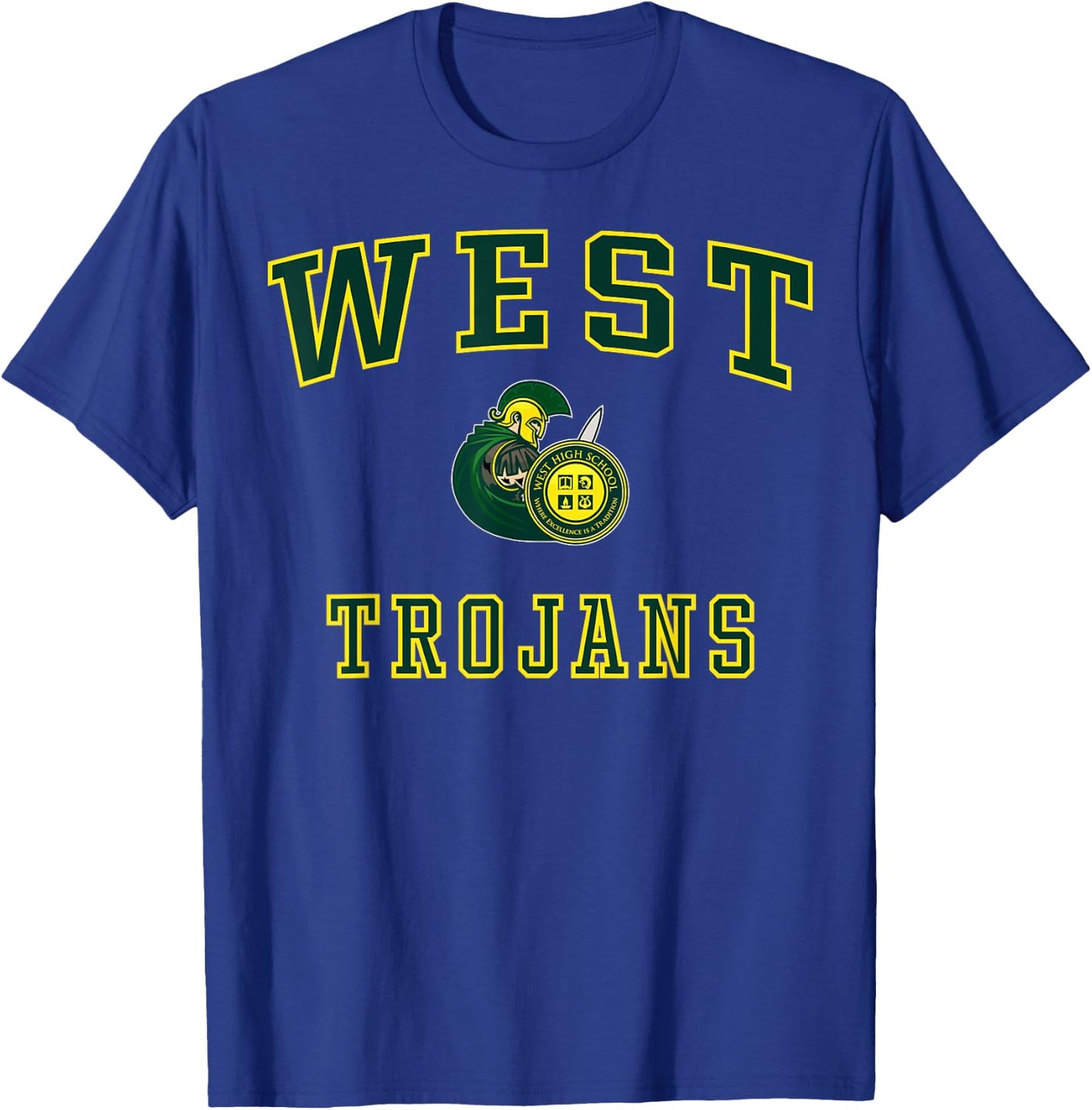 West High School Trojans C1 T-Shirt - T-Shirt | Royal