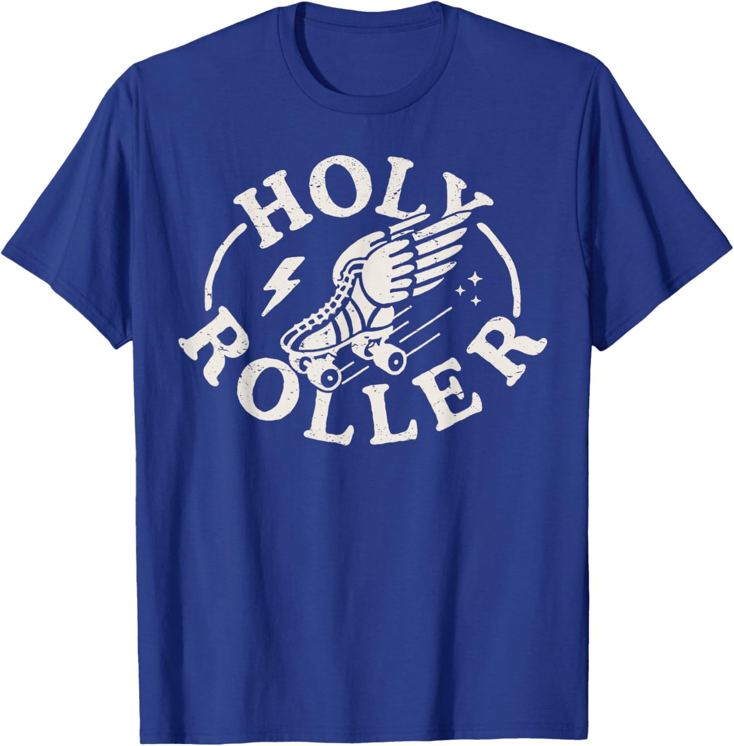 Holy Roller Skating Skater Skate Shoes Retro Vintage 70s/80s T-Shirt - T-Shirt | Royal