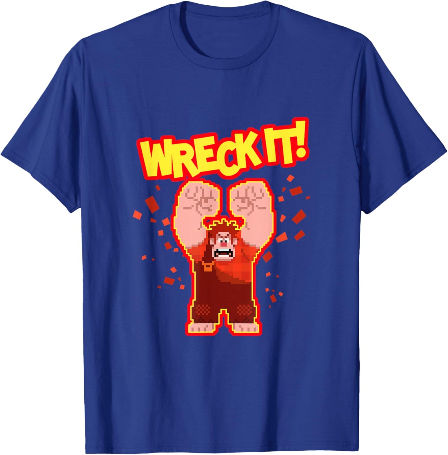 Disney Wreck-It Ralph Wreck It! Angry Pixelated Ralph Shot T-Shirt - T-Shirt | Royal