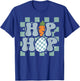 Hip Hop Easter Shirt Women Girls Leopard Print Plaid Bunny T-Shirt - T-Shirt | Royal