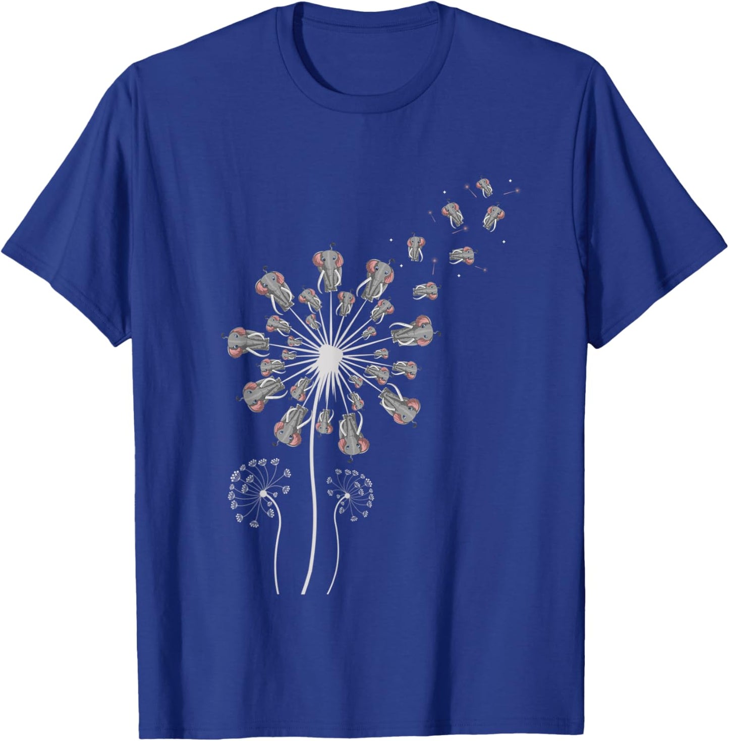 Elephant Dandelion T-Shirt - T-Shirt | Royal