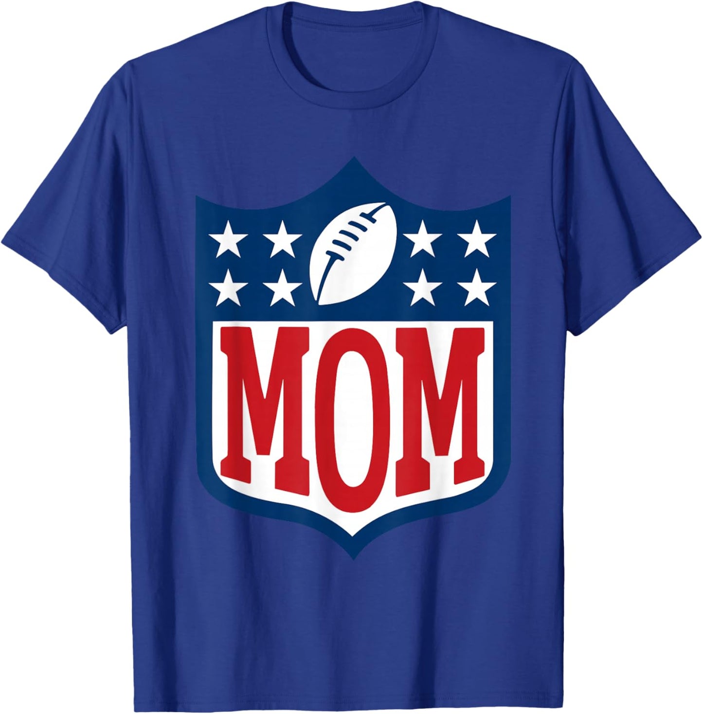 Mom American Football Happy Birthday Family Matching Retro T-Shirt - T-Shirt | Royal