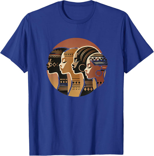 African Design with Faces, Love Africa T-Shirt - T-Shirt | Royal