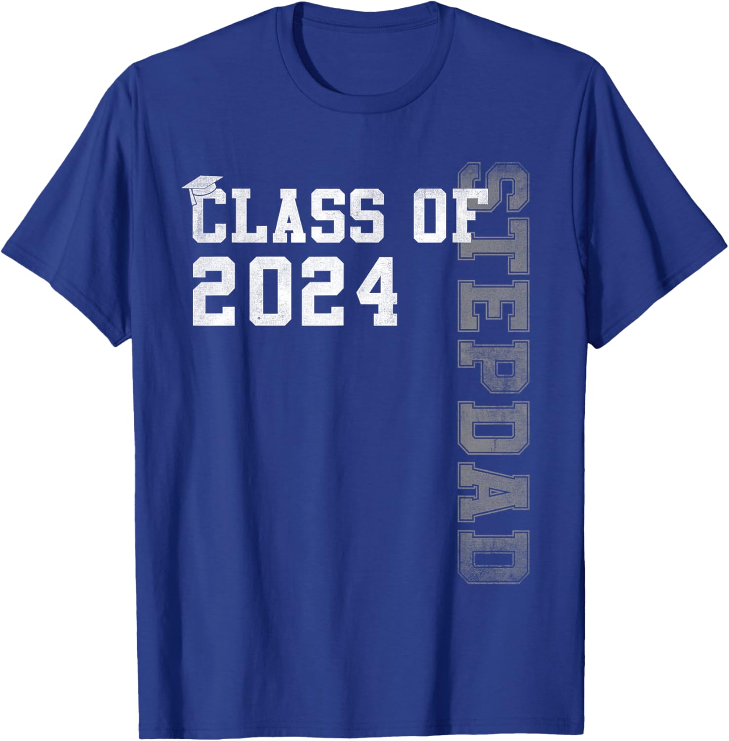 Stepdad Senior 24 Proud Stepdad Of A Class Of 2024 Graduate T-Shirt - T-Shirt | Royal