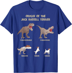 Origin of the Jack Russell Terrier Evolution History Meme T-Shirt - T-Shirt | Royal