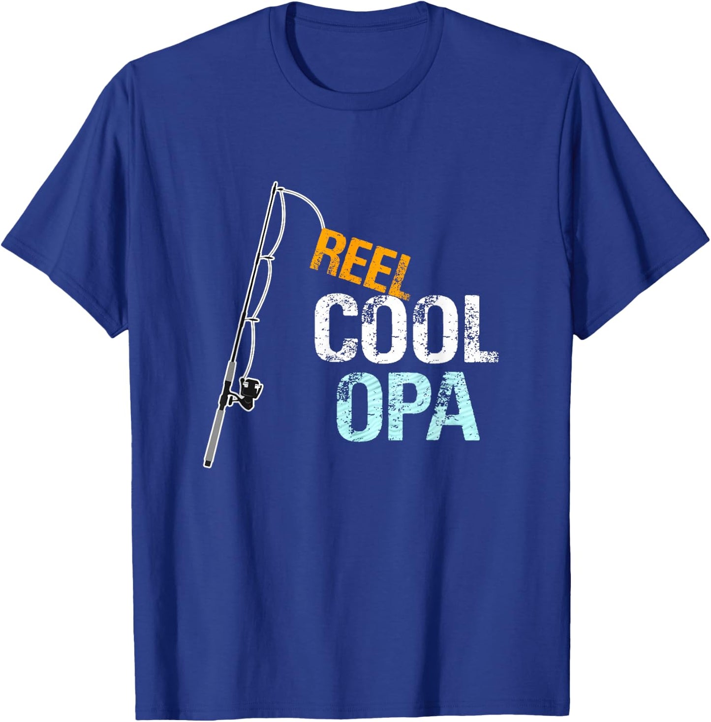 Opa Gift from Granddaughter Grandson Reel Cool Opa T-Shirt - T-Shirt | Royal