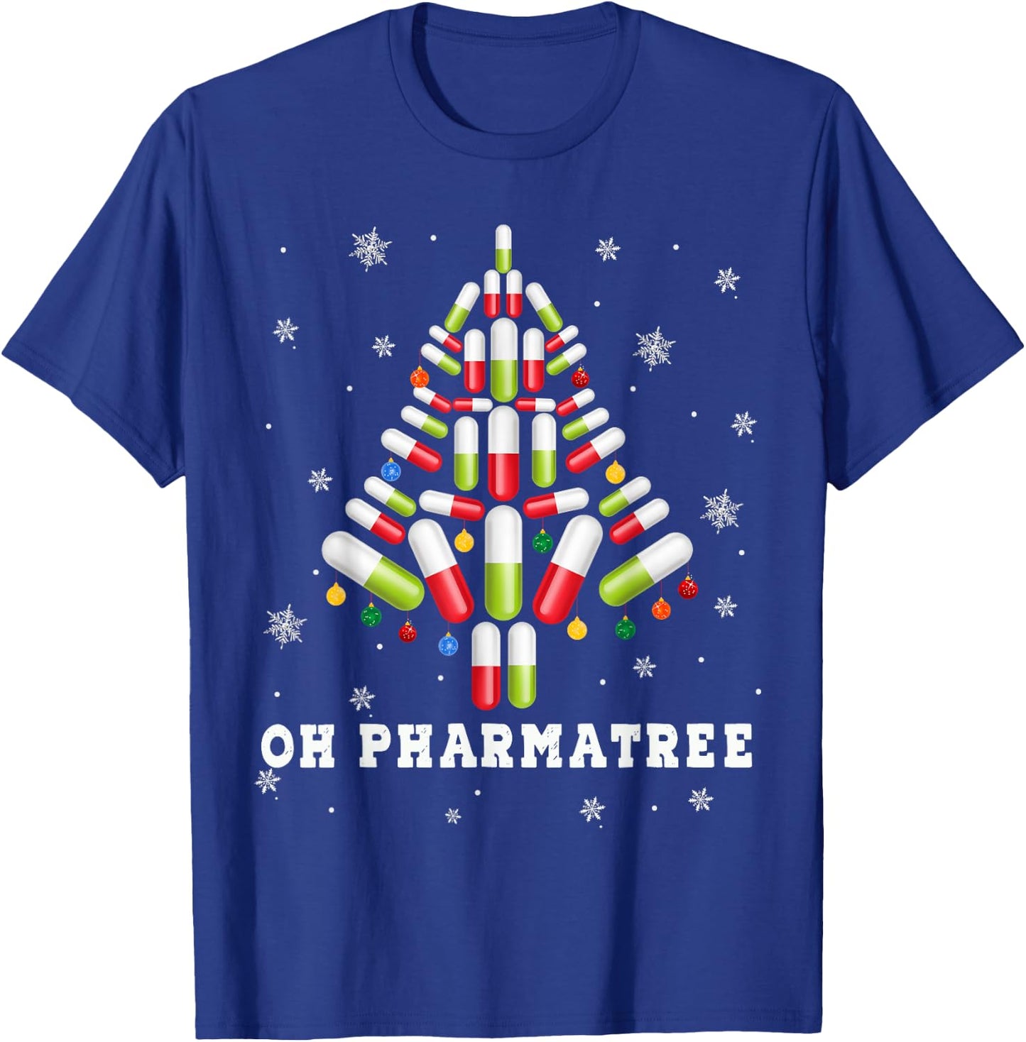 Oh Pharmatree Ugly ChristmasPharmacy Christmas Tree T-Shirt - T-Shirt | Royal