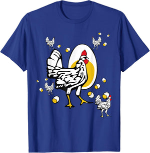 Vintage Roseanne Chicken - Funny Roseanne Rooster and Egg T-Shirt - T-Shirt | Royal