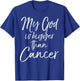 Cancer Treatment Quote Gift My God is Bigger than Cancer T-Shirt - T-Shirt | Royal