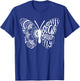 Anti-Social Butterfly Introvert Funny Sarcastic T-Shirt - T-Shirt | Royal