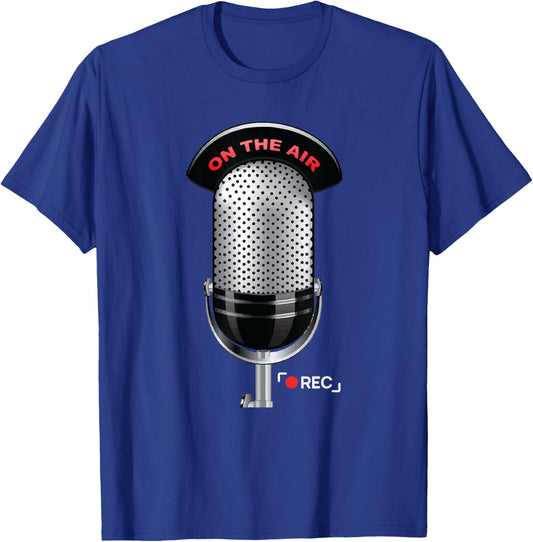 This Is My Podcast Mic Costume Funny Podcasters Halloween T-Shirt - T-Shirt | Royal