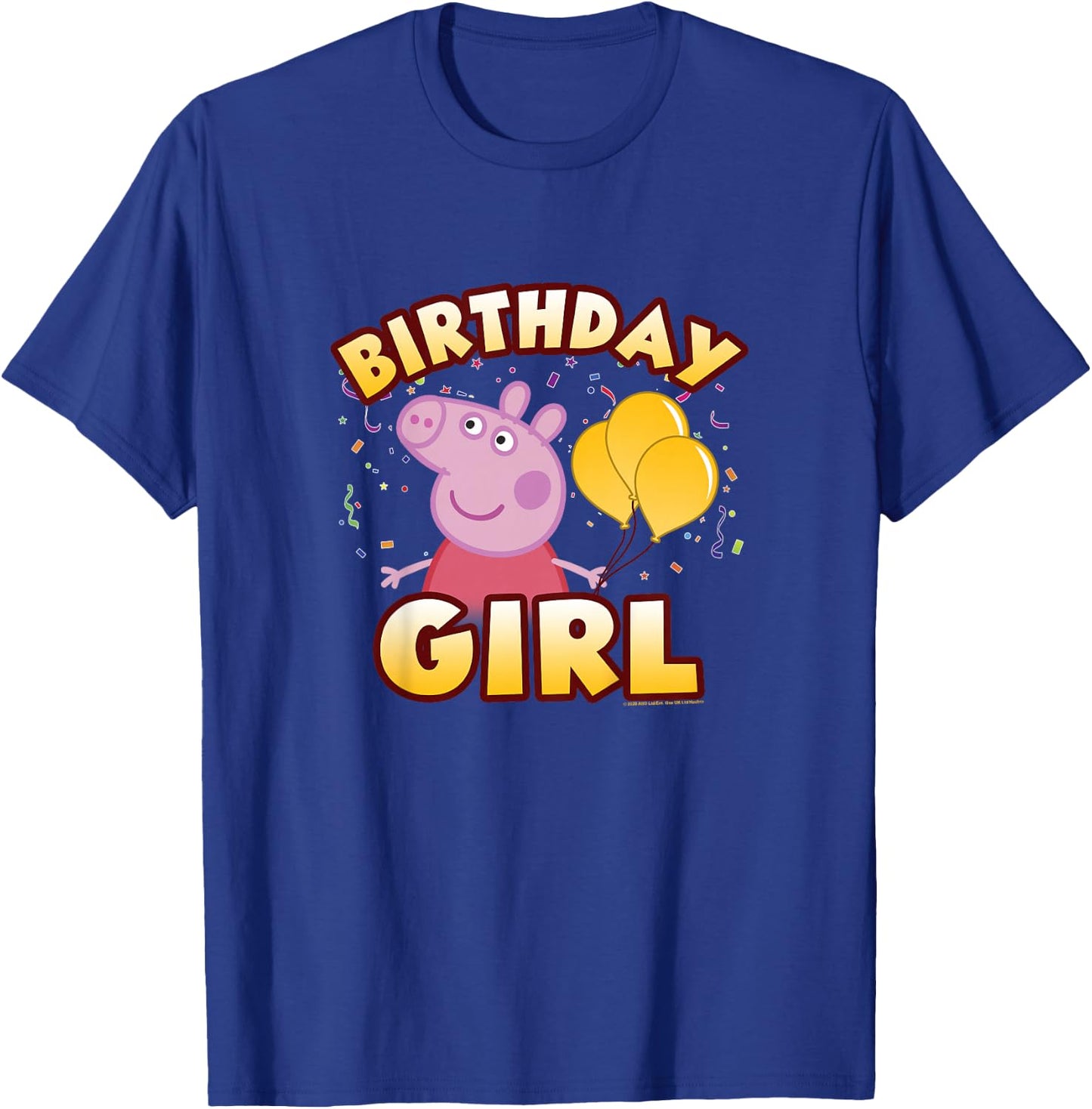 Peppa Pig Birthday Girl Balloons T-Shirt - T-Shirt | Royal
