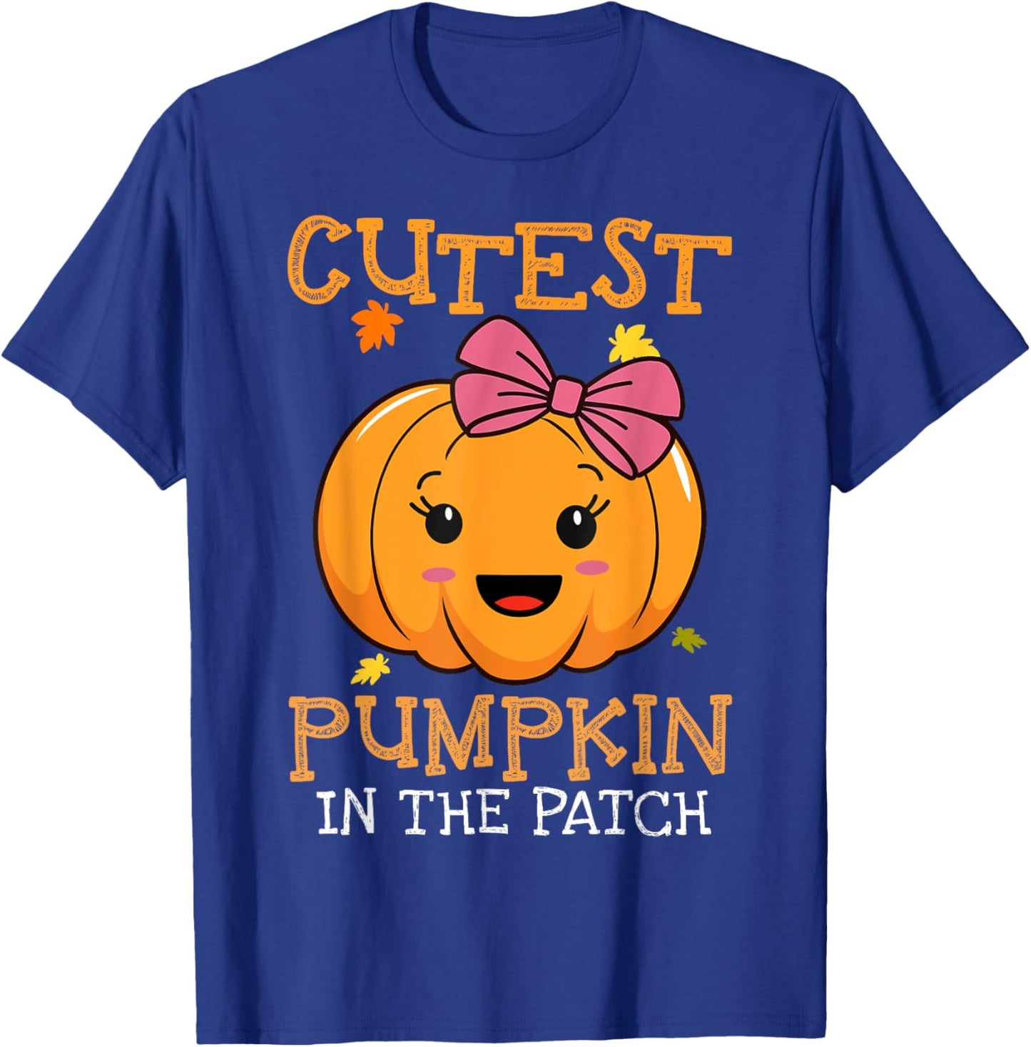 Cutest Pumpkin In Patch Halloween Costume Girls Kids Toddler T-Shirt - T-Shirt | Royal
