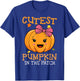 Cutest Pumpkin In Patch Halloween Costume Girls Kids Toddler T-Shirt - T-Shirt | Royal