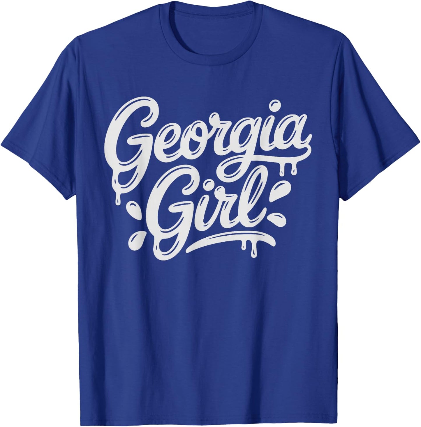 Georgia Girl State Grunge Local GA Girls T-Shirt - T-Shirt | Royal