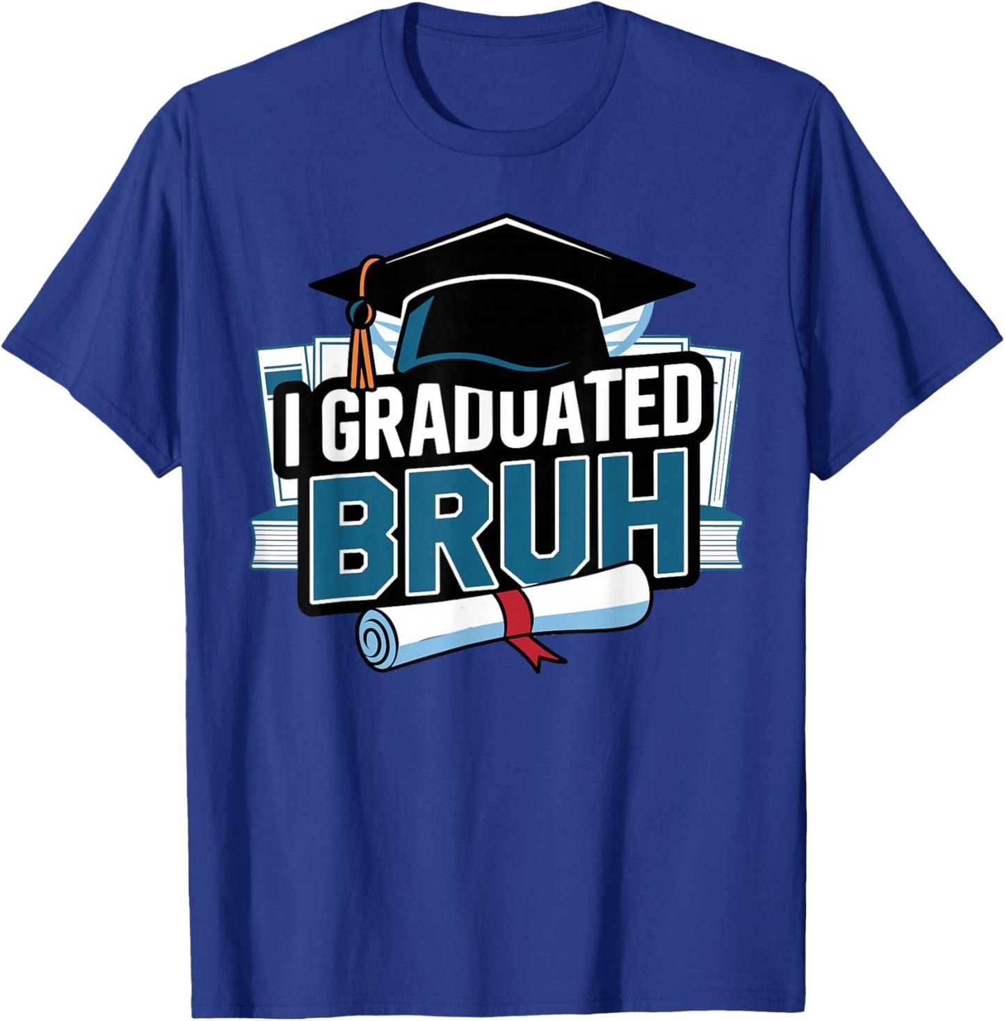 I Graduated Bruh High School Graduation Graduate Grad Kids T-Shirt - T-Shirt | Royal
