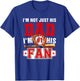Not Just Dad I'm His Fan Proud Number 1 Funny Baseball T-Shirt - T-Shirt | Royal