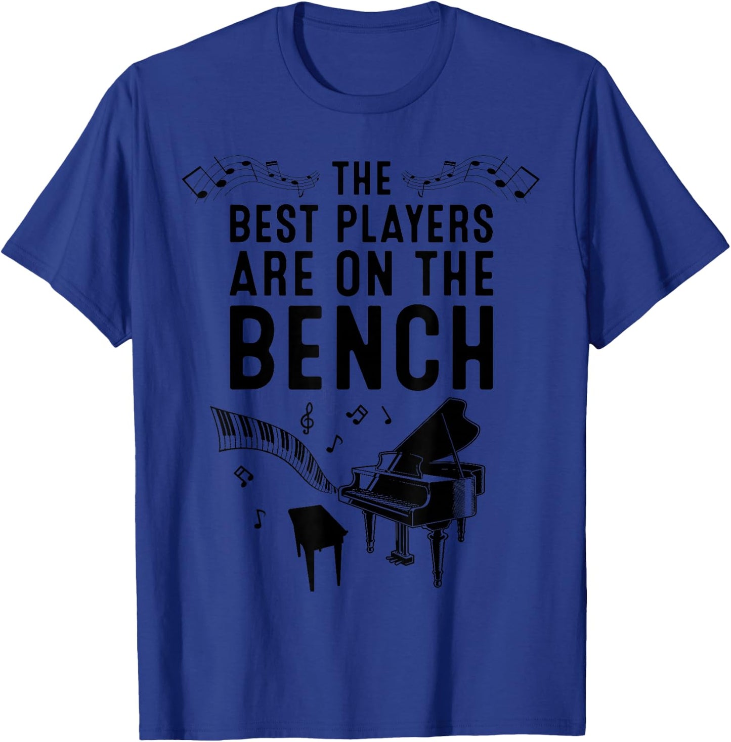 Funny Piano Player Gift Cute Bench Pianist T-Shirt - T-Shirt | Royal