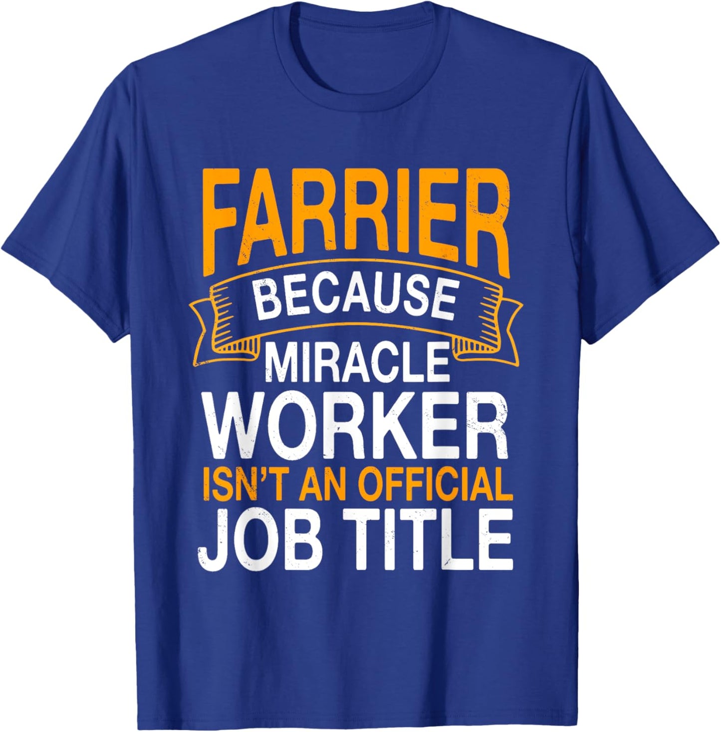 Farrier Blacksmith Horseshoer Craftsman Hooves Care Job T-Shirt - T-Shirt | Royal
