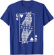 Russian Blue Cat Lover Queen Of Hearts Funny Pop Art T-Shirt - T-Shirt | Royal
