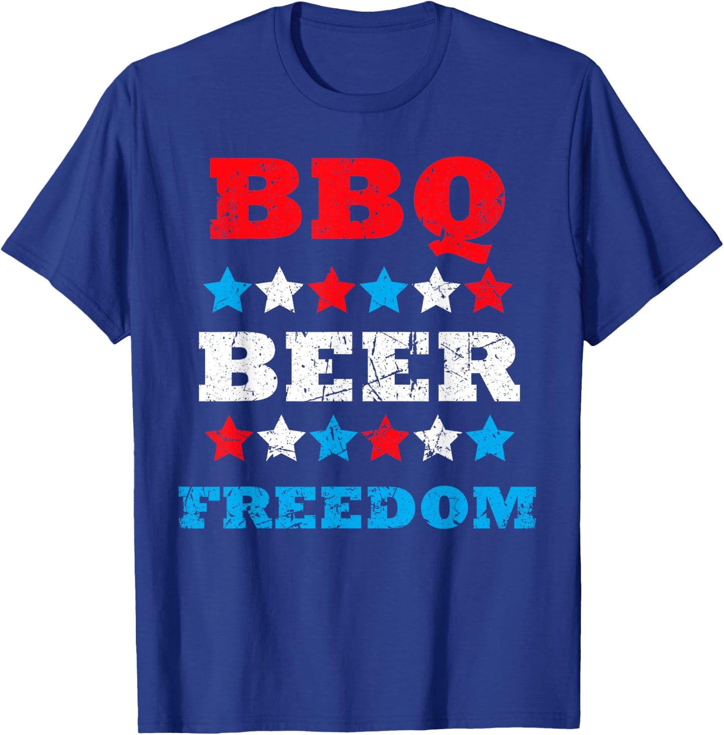 BBQ Beer Freedom T-Shirt - T-Shirt | Royal