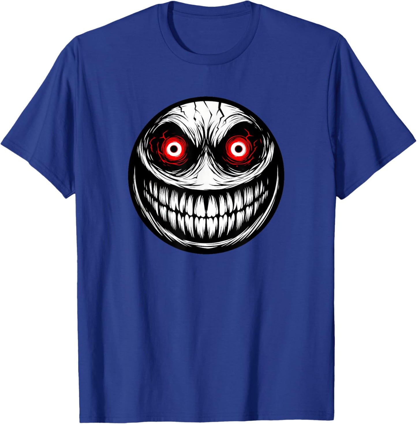 Evil Smile Face Creepy Red Eyes T-Shirt - T-Shirt | Royal