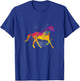 Horse Lover Equestrian Horse Jockey Fan Polygon Animal Lover T-Shirt - T-Shirt | Royal