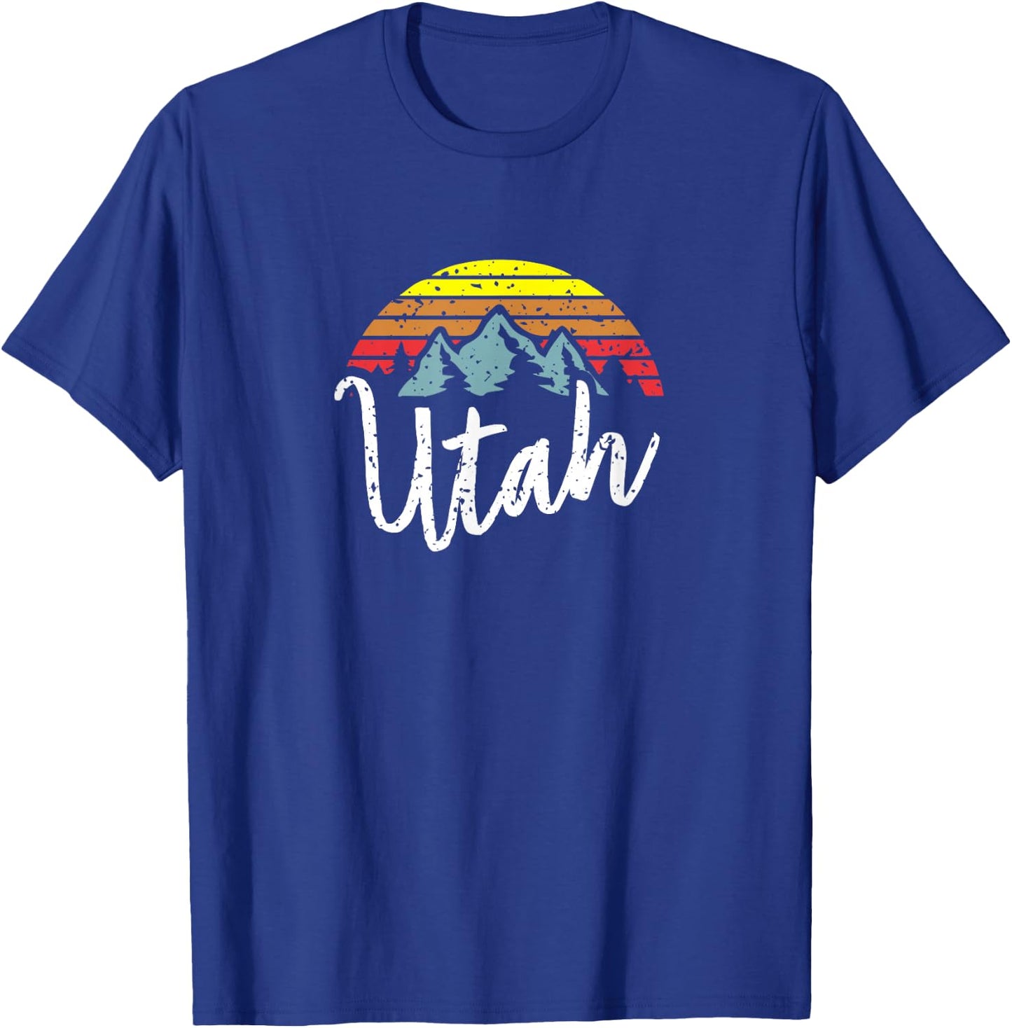 Utah Retro Eighties Style Mountains Design, Great Gift T-Shirt - T-Shirt | Royal