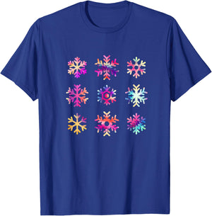 Tie Dye Snowflakes Christmas Hippy Costume T-Shirt - T-Shirt | Royal