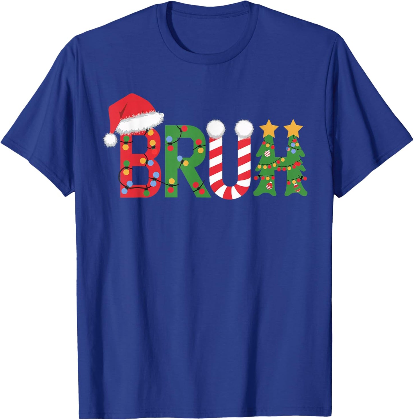 Christmas Shirts for Kids Boys Bruh Funny Christmas Women T-Shirt - T-Shirt | Royal