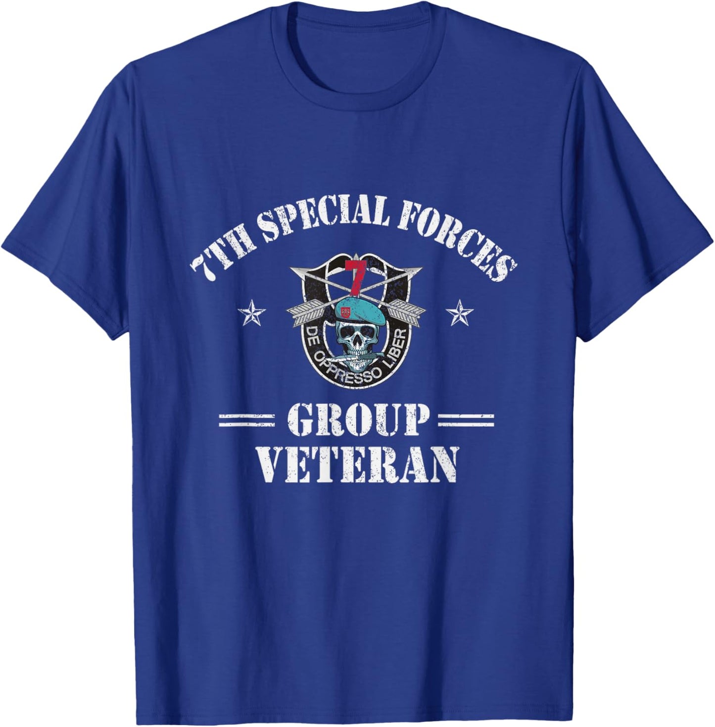 7th Special Forces Group Veteran 7th SFG Memorial 4th July T-Shirt - T-Shirt | Royal