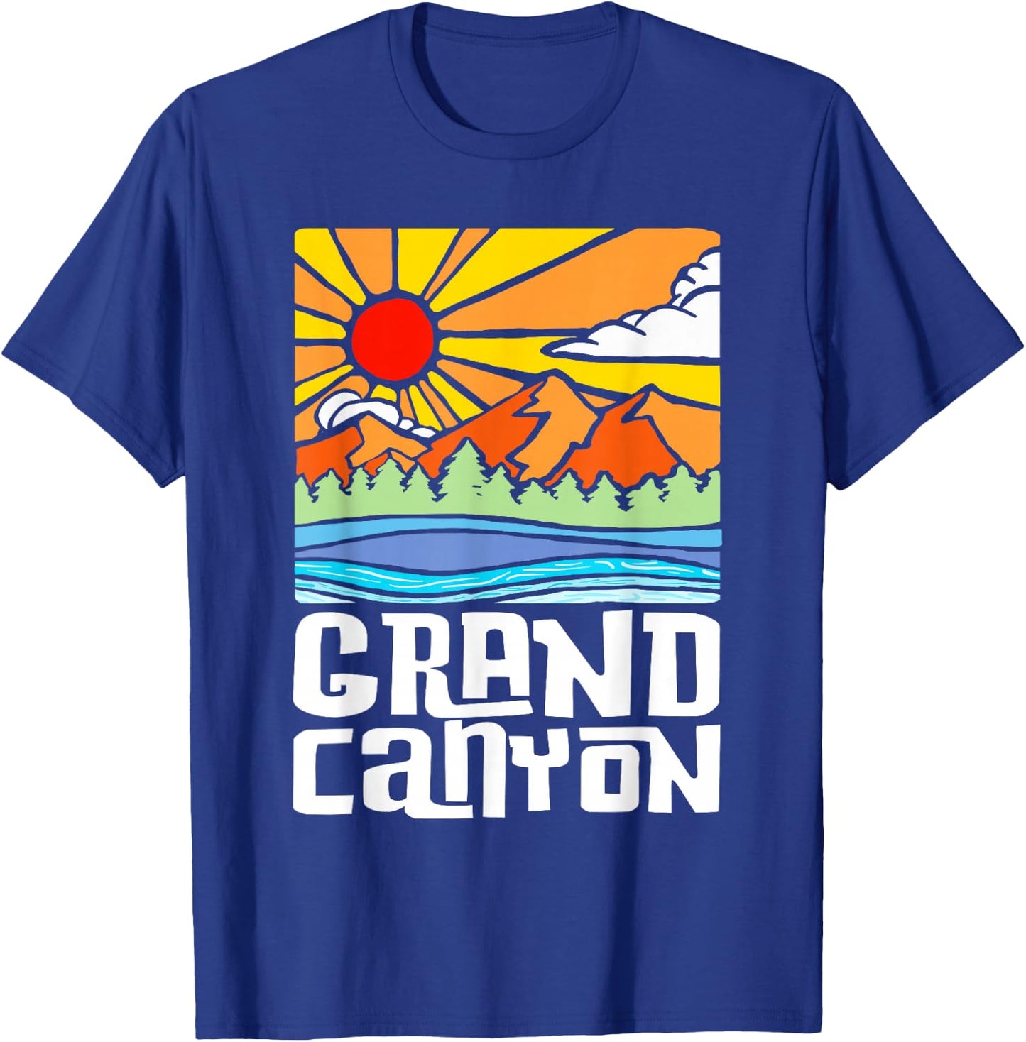 Grand Canyon National Park Artistic Nature & Mountains T-Shirt - T-Shirt | Royal