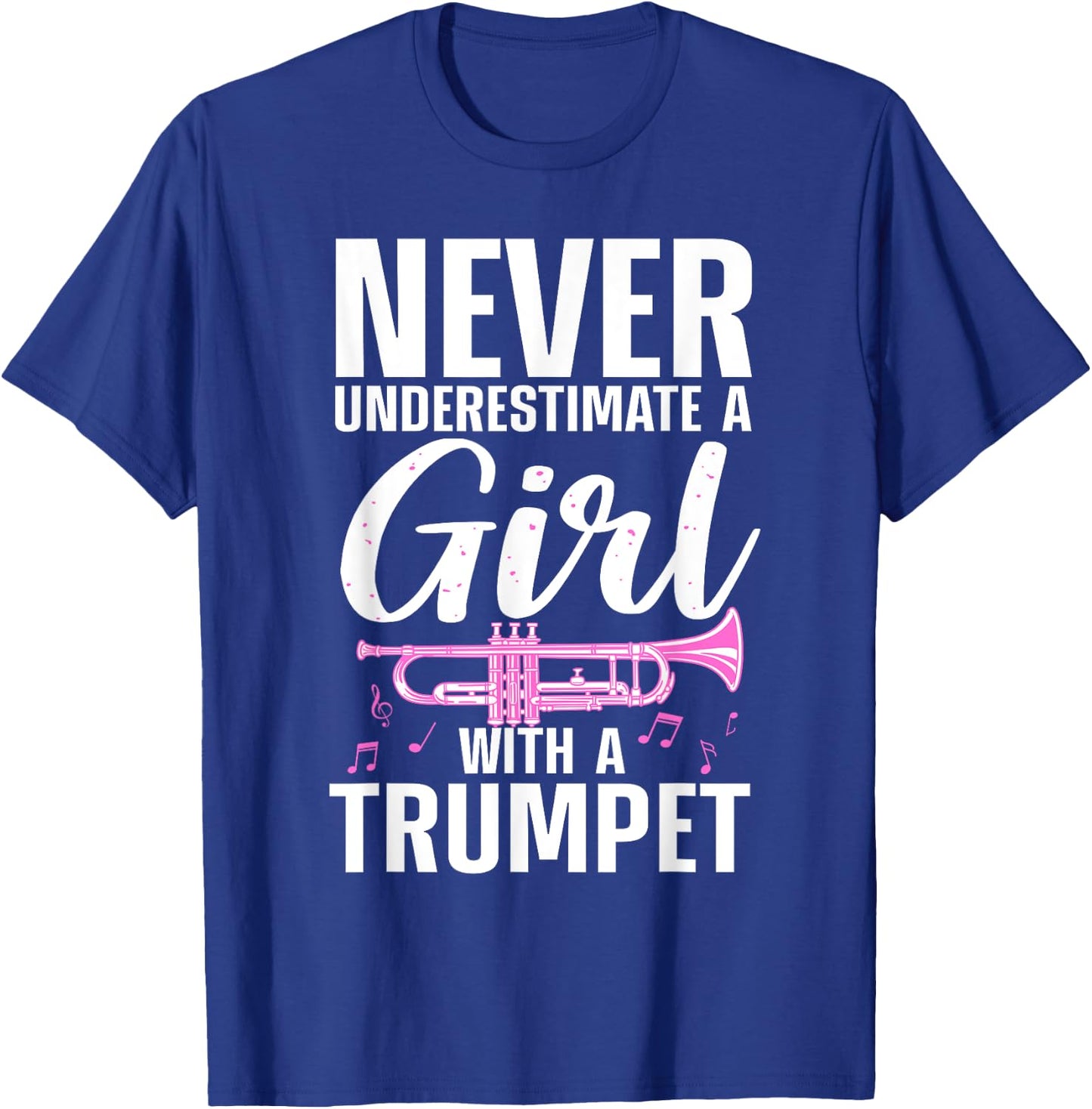 Cool Trumpet Girls Marching Band Trumpet Player T-Shirt - T-Shirt | Royal