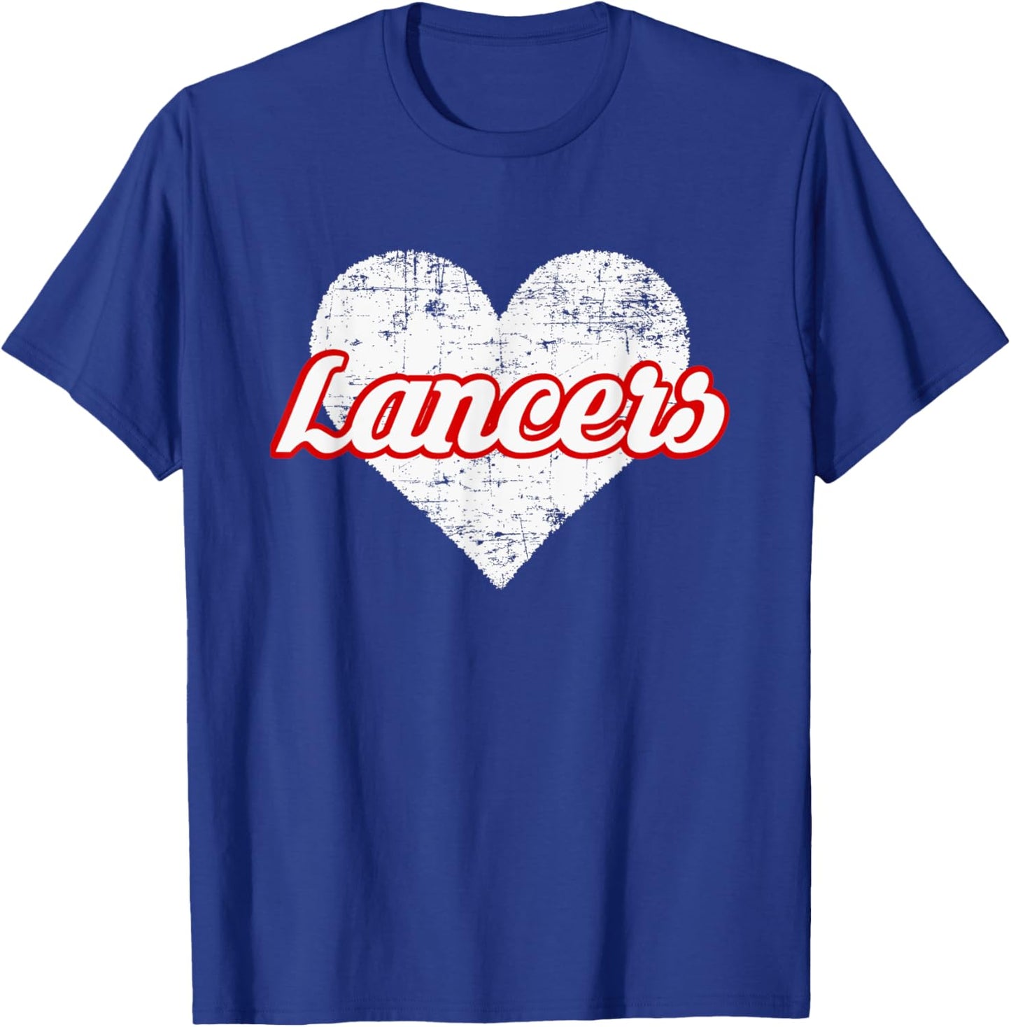 Lakewood Lancers Over Heart T-Shirt - T-Shirt | Royal