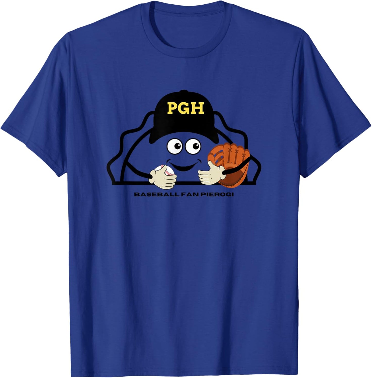 Pittsburgh Baseball Pierogi Yinzer Fan T-Shirt - T-Shirt | Royal