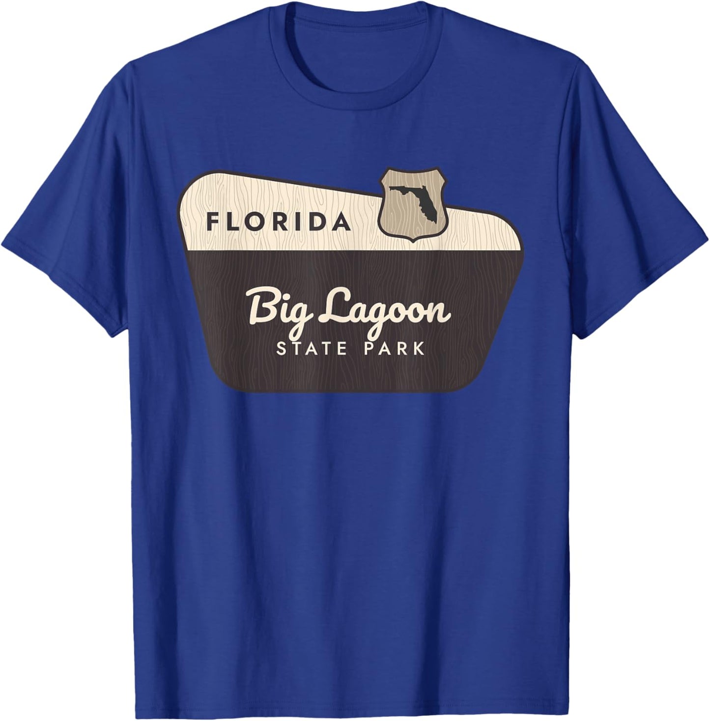 Big Lagoon State Park Florida Welcome Sign Vacation T-Shirt - T-Shirt | Royal