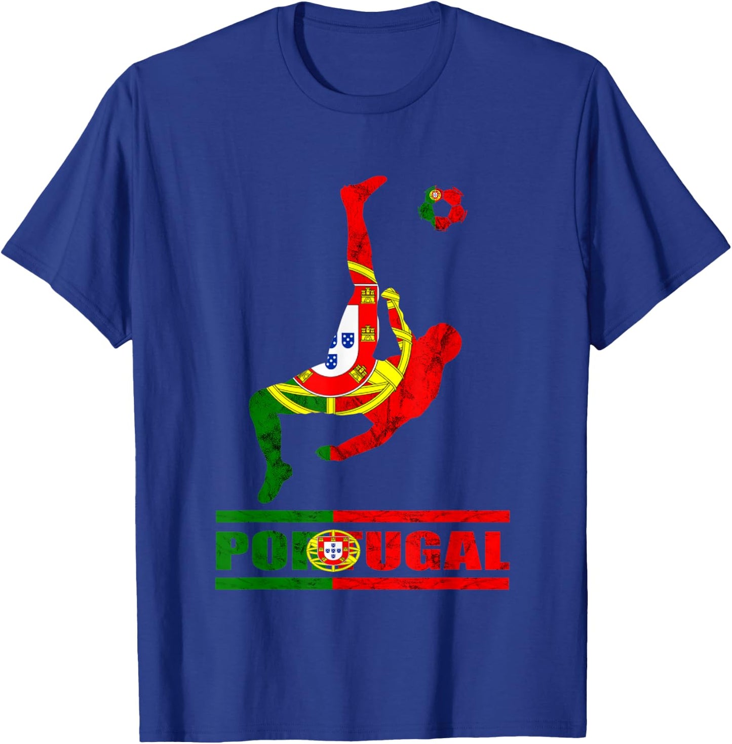 Portugal Futebol Portuguese Flag Portuguese Soccer Player T-Shirt - T-Shirt | Royal