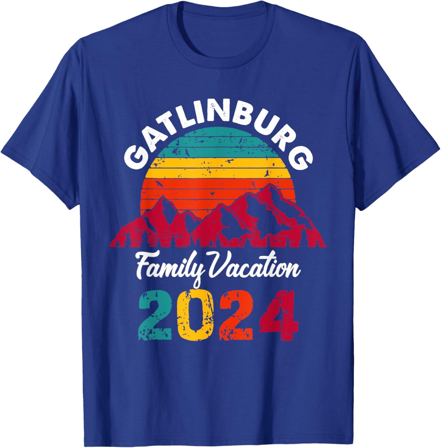 Tennessee Smoky Mountains Family Vacation 2024 Gatlinburg T-Shirt - T-Shirt | Royal