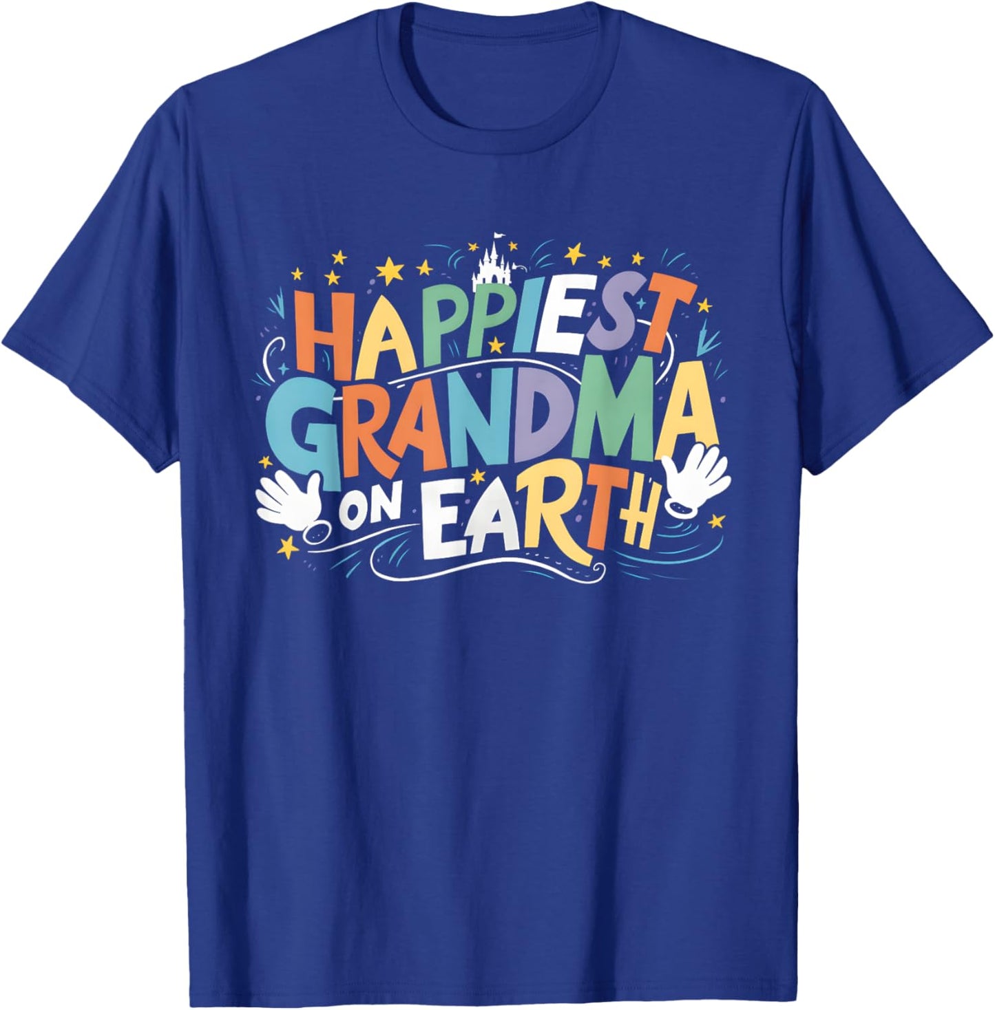 Happiest Grandma On Earth Family Trip Happiest Place T-Shirt - T-Shirt | Royal