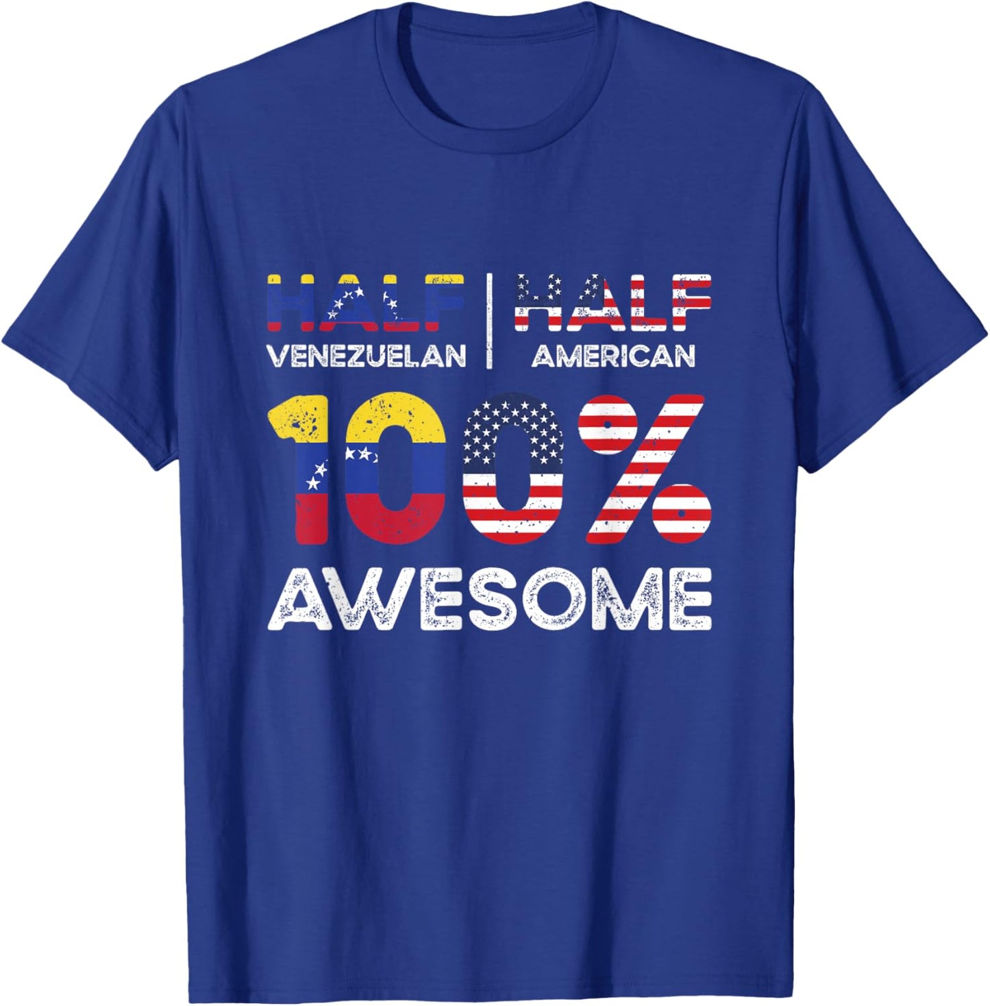 Venezuelan American Patriot USA Grown Venezuela US Flag T-Shirt - T-Shirt | Royal